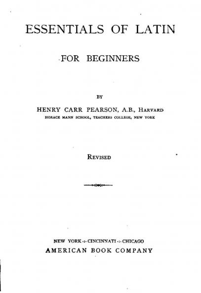 Essentials of Latin for Beginners Volume