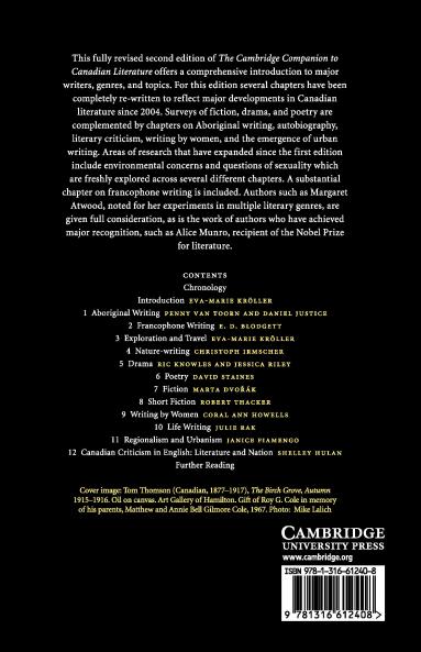 The Cambridge Companion to Canadian             Literature