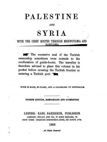 Palestine and Syria: With the Chief Routes Through Mesopotamia and Babylonis Handbook for Travellers (Classic Reprint)