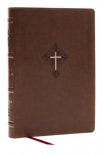 RSV2CE THINLINE LARGE PRINT CATHOLIC BIBLE BROWN LEATHERSO