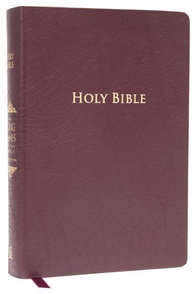 KJV Study Bible Large Print Bonded Leather Burgundy Red