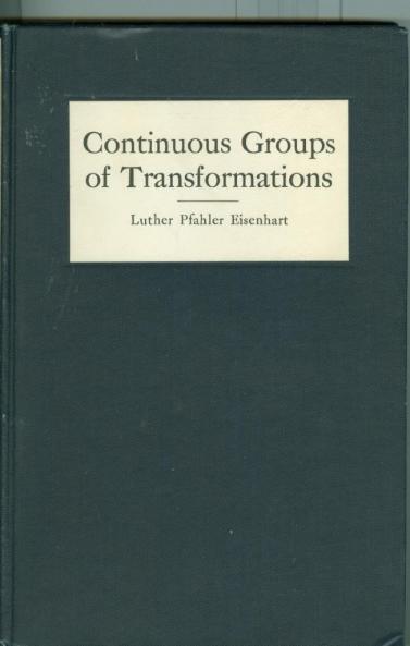 Continuous Groups Of Transformations