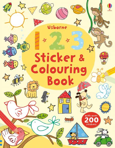 123 STICKER AND COLOURING BOOK