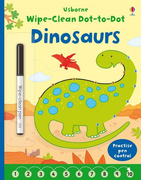 WIPE-CLEAN DOT-TO-DOT DINOSAURS