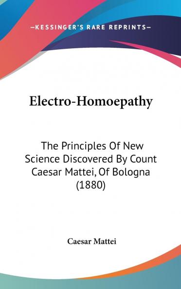 Electro-Homoepathy