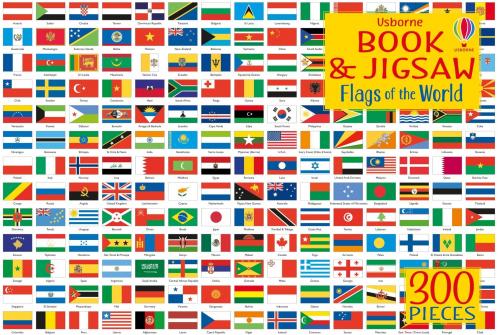 USBORNE BOOK & JIGSAW FLAGS OF THE WORLD