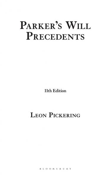 Parker’s Will Precedents