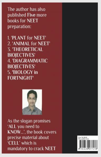CELL for NEET: 'ALL you need to KNOW...' - Volume I