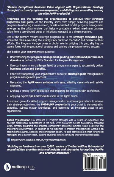 Program Management Professional (PgMP) Handbook: A Comprehensive Study Guide for aspiring PgMP’s and practicing Program Managers designed to help you maximize business benefits through effective a...