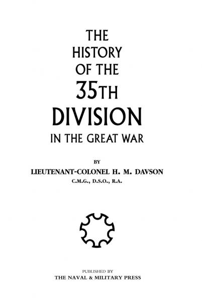 History of the 35th Division in the Great War