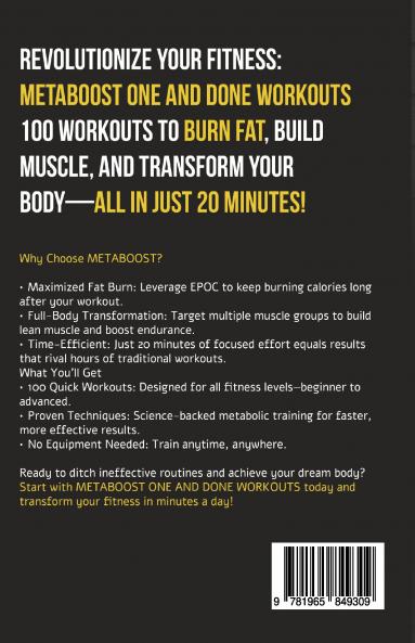 Metaboost One and Done Workouts
