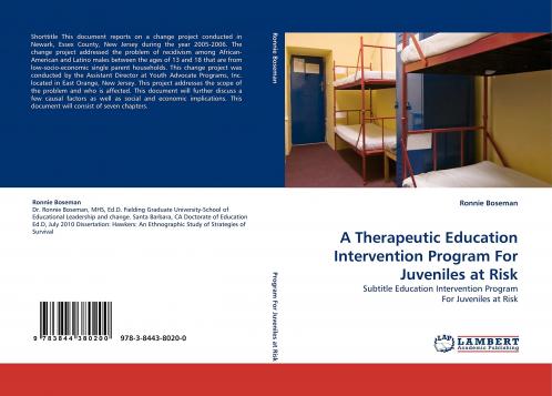 A Therapeutic Education Intervention Program For Juveniles at Risk: Subtitle Education Intervention Program For Juveniles at Risk