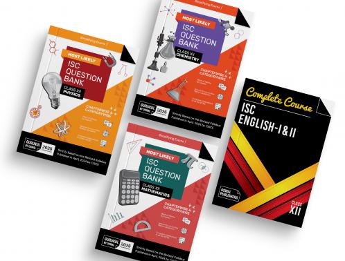 Gurukul by Oswal Most Likely ISC Science Stream PCM Question Bank Class 12 Bundles (Set of 4) : Physics Chemistry Maths & English for Exam 2025
