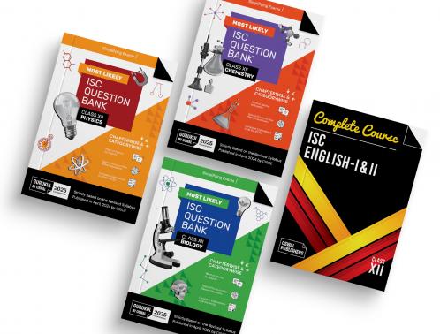 Gurukul by Oswal Most Likely ISC Science Stream PCB Question Bank Class 12 Bundles (Set of 4) : Physics Chemistry Biology & English for Exam 2025