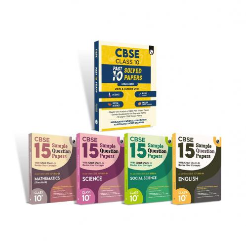 PW Class 10 CBSE Past 10 Years' Solved Papers (2023-2014) + CBSE 15 Sample Question Papers Science Mathematics English Social Studies for Exam 2024
