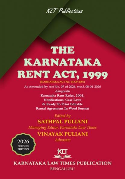 THE KARNATAKA RENT ACT 1999 (2026 Second Edition)