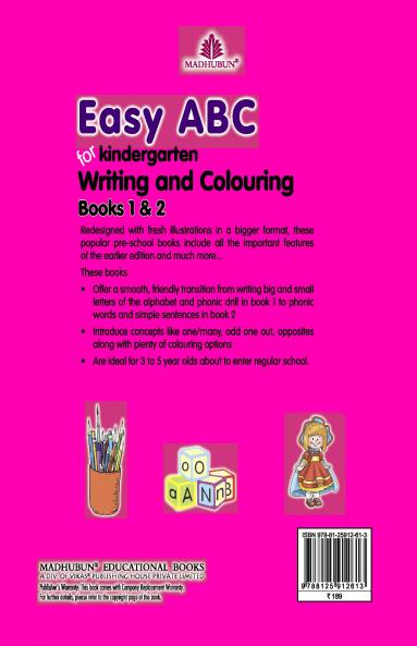 Easy Abc For Kindergarten-1 Writing And Colouring