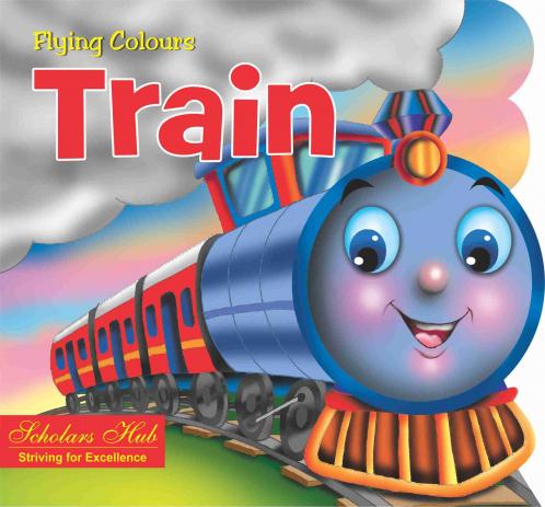 Flying Colours Cut out Board Book  - Train