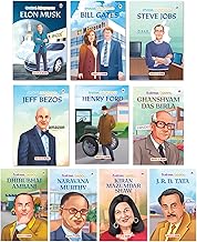 Story Books for Kids - Greatest Entrepreneurs (Set of 10 Books) (Illustrated) - Biographies for Kids - Elon Musk Bill Gates Jeff Bezos Steve Jobs Ambani Narayana Murthy … - Age 6+ Years