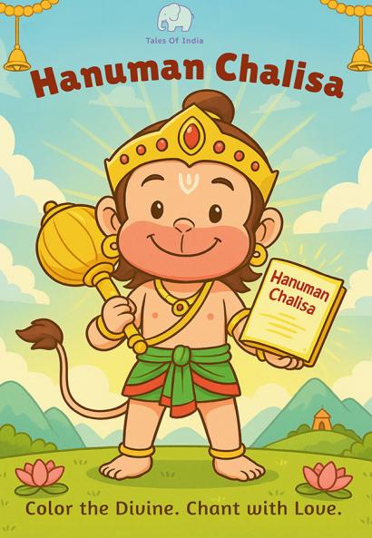 Hanuman Chalisa with coloring Gift for Children Age 3-10 years