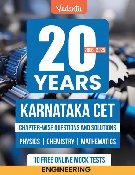 Vedantu 20 Years Karnataka CET Book For 2026 Exam | Physics Chemistry Mathematics Set Of 1 | KCET (20062025) Chapterwise Questions & Solutions | PYQs Essential Formulas with 10 Online Mock Tests | Engineering Entrance Exam Preparation Book