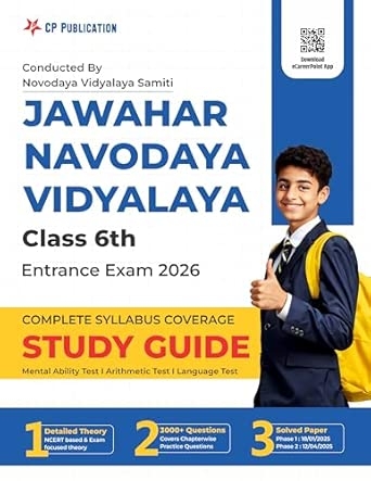Jawahar Navodaya Vidyalaya (JNV) Class 6 Entrance Exam 2026 | Complete Study Guidebook (English Medium)