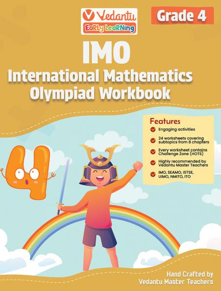 Vedantu Early Learning IMO Workbook Grade 4 | Olympiad Prep Book with 24 Concept Worksheets HOTS & Challenge Zones | 2 IMO Sample Papers | Perfect for CBSE ICSE State Boards & IB Students