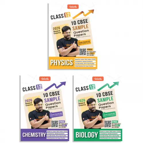 Vedantu CBSE Class 12 PCB Sample Question Papers 2026 Exam Combo (Physics Chemistry & Biology) | 30 Solved Sample Papers | Includes MCQs Case Studies & Long Answers | Ideal for CBSE Board Exam 2026