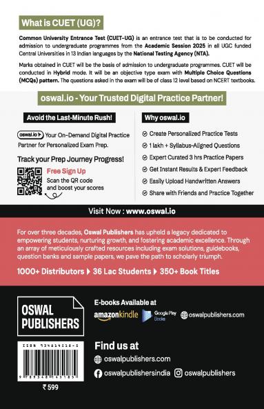 Gurukul by Oswal NTA CUET General Test Question Bank For Exam 2025