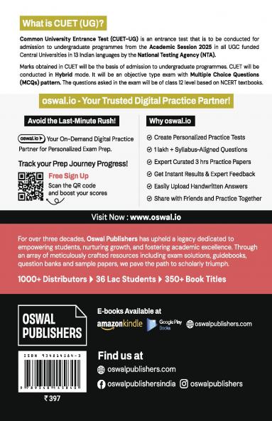 Gurukul by Oswal NTA CUET Mathematics Question Bank For Exam 2025