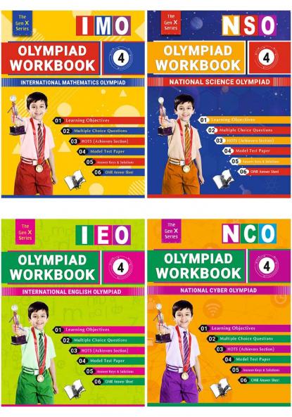 Olympiad Workbook Value Pack Calss 4 (4 Book Set)