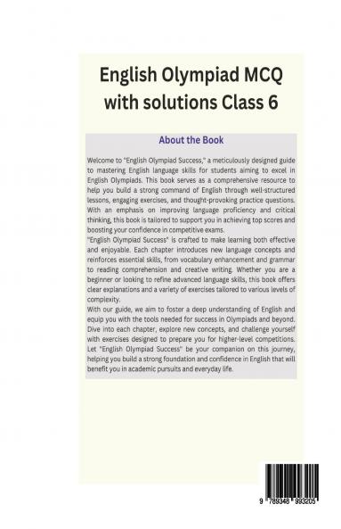 English Olympiad MCQ With Solutions Class 10