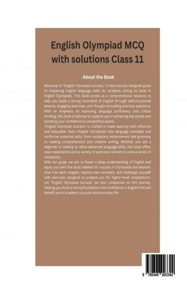 English Olympiad MCQ With Solutions Class 6