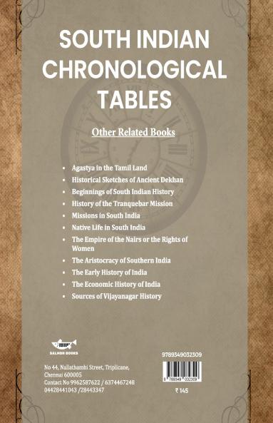 south indian chronological tables