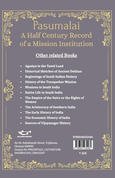 Pasumalai A Half Century Record of a Mission Institution