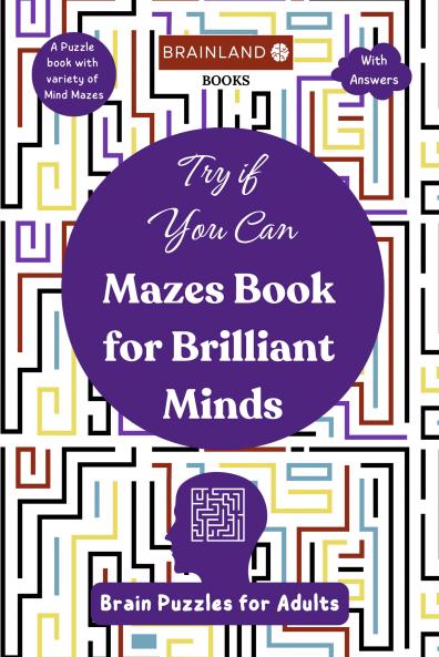 Try If You Can - Mazes Book for Brilliant Minds - Brain Puzzle for Adults