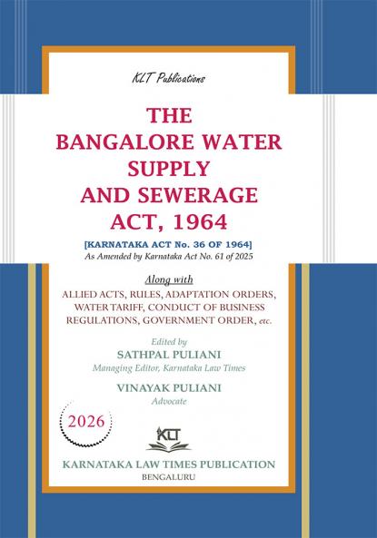 THE BANGALORE WATER SUPPLY AND SEWERAGE ACT 1964 (2026 First Edition)