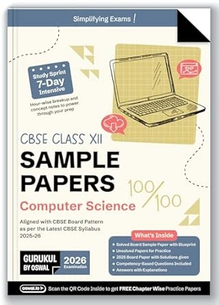 CBSE SAMPLE PAPERS COMPUTER SCIENCE - XII 2025