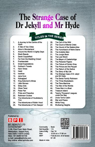 THE STRANGE CASE OF DR JEKYLL AND MR HYDE