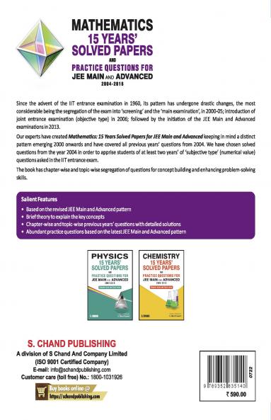 Mathematics: 15 Years’ Solved Papers and Practice Questions for JEE Main and Advanced (2004-2018)