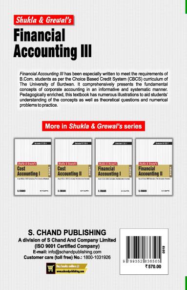 FINANCIAL ACCOUNTING III [CBCS BAWN]