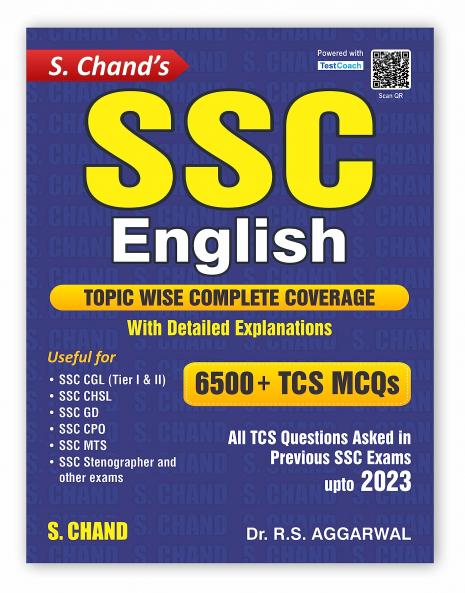 S. Chand's SSC English 6500+ TCS MCQs | Topic Wise Coverage | Detailed Explanations | Short Tricks