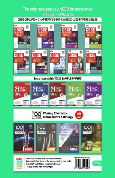 MTG CBSE 10 Years Chapterwise Topicwise Solved Papers Class 12 Physics - CBSE Champion For Exam 2023 (Paperback MTG Editorial Board)