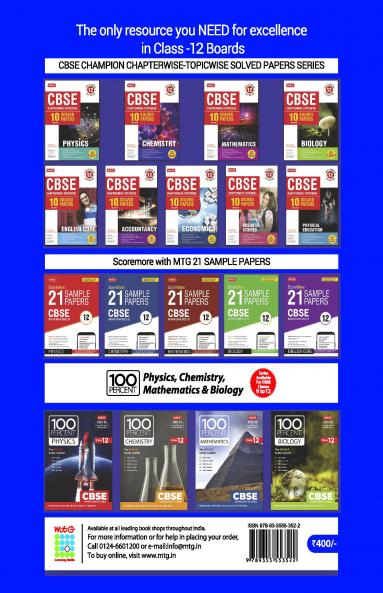 MTG CBSE 10 Years Chapterwise Topicwise Solved Papers Class 12 Chemistry - CBSE Champion For Exam 2023 (Paperback MTG Editorial Board)