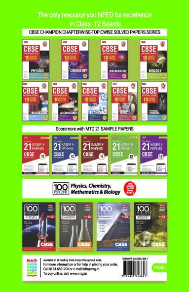MTG CBSE 10 Years Chapterwise Topicwise Solved Papers Class 12 Biology - CBSE Champion For Exam 2023 (Paperback MTG Editorial Board)