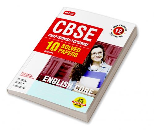 MTG CBSE 10 Years Chapterwise Topicwise Solved Papers Class 12 English Core - CBSE Champion For Exam 2023 (Paperback MTG Editorial Board)