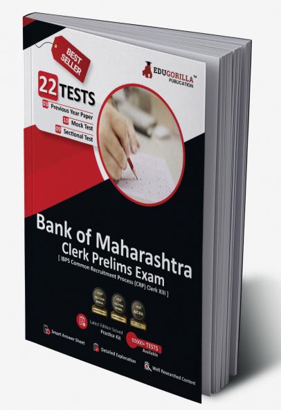 Bank of Maharashtra Clerk Prelims (IBPS Clerk CRP XIII) Book 2023 (English Edition) - 10 Full Length Mock Tests 9 Sectional Tests and 3 Previous Year Papers with Free Access to Online Tests