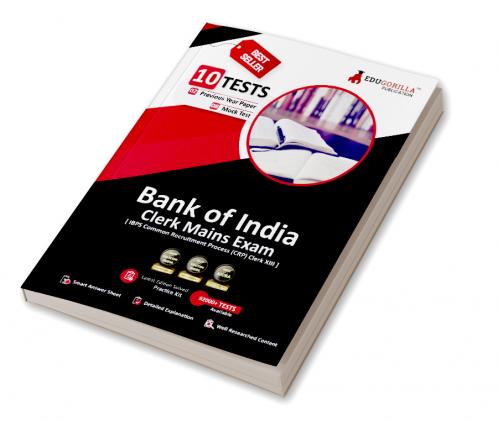 Bank of India Clerk Mains (IBPS CRP PO/MT XIII) Book 2023 (English Edition) - 8 Full Length Mock Tests and 2 Previous Year Papers with Free Access to Online Tests