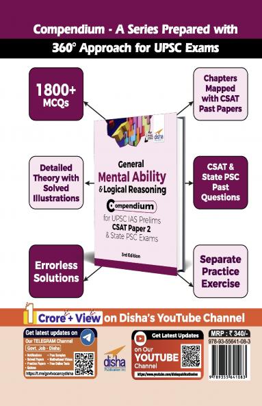 General Mental Ability & Logical Reasoning Compendium for UPSC IAS Prelims CSAT Paper 2 & State PSC Exams 3rd Edition
