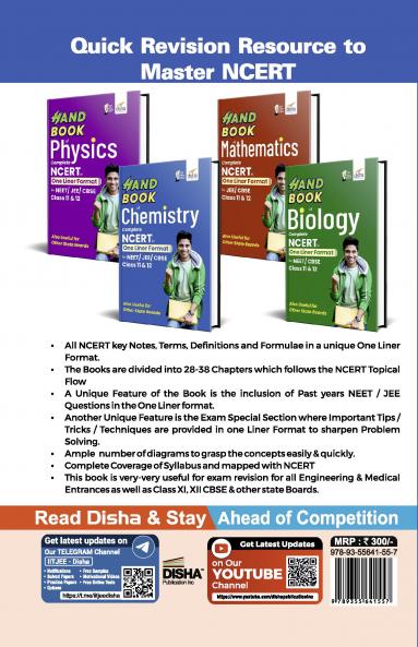 HandBook of Chemistry - Complete NCERT in One Liner Format for NEET/ JEE/ CBSE Class 11 & 12